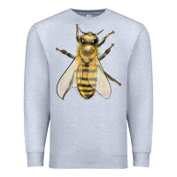 Heather Grey Bee Premium Sweatshirt - LillyAllenDesigns