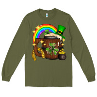 Army Green st. patricks day barrel beer Long Sleeve Tee - Neo Western