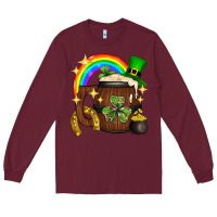 Burgundy st. patricks day barrel beer Long Sleeve Tee - Neo Western