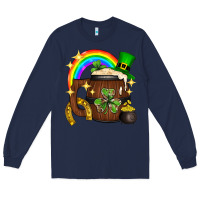 Navy st. patricks day barrel beer Long Sleeve Tee - Neo Western