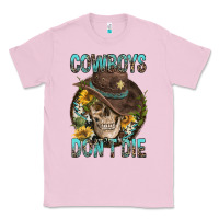 Bubblegum Pink Cowboys Don't Die Classic Tee - FaDigitalArtStudio