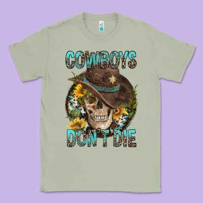 Cowboys Don't Die Classic Tee Designed By Fadigitalartstudio
