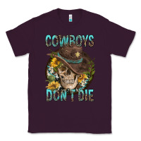 Plum Cowboys Don't Die Classic Tee - FaDigitalArtStudio
