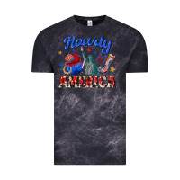 Cloud Black howdy america western Vintage Tee - texasbilliewilder