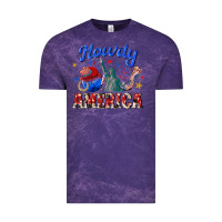 Cloud Purple howdy america western Vintage Tee - texasbilliewilder