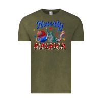 Vintage Olive howdy america western Vintage Tee - texasbilliewilder