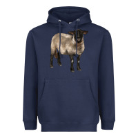 Navy suffolk ewe Heavyweight Hoodie - BarkalooDesign