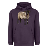Plum suffolk ewe Heavyweight Hoodie - BarkalooDesign