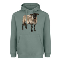 Sage suffolk ewe Heavyweight Hoodie - BarkalooDesign