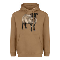 Toasted Coconut suffolk ewe Heavyweight Hoodie - BarkalooDesign