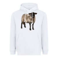 White suffolk ewe Heavyweight Hoodie - BarkalooDesign