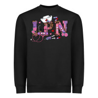 Black valentines day lpn Heavyweight Sweatshirt - RanaPortraitStore