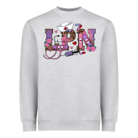 Heather Grey valentines day lpn Heavyweight Sweatshirt - RanaPortraitStore