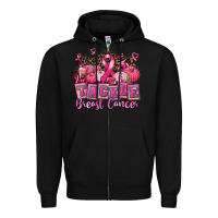 Black tackle breast cancer with pumpkin Zipper Hoodie - AdoDesignShop