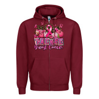 Burgundy tackle breast cancer with pumpkin Zipper Hoodie - AdoDesignShop