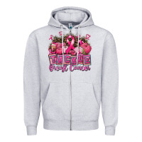 Heather Grey tackle breast cancer with pumpkin Zipper Hoodie - AdoDesignShop