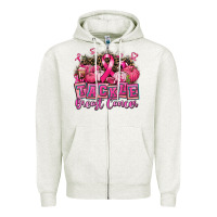 Oatmeal Heather tackle breast cancer with pumpkin Zipper Hoodie - AdoDesignShop