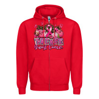 Red tackle breast cancer with pumpkin Zipper Hoodie - AdoDesignShop
