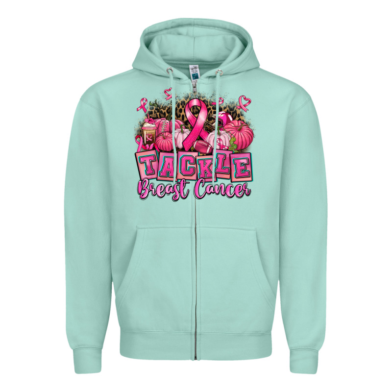 Tackle Breast Cancer With Pumpkin Zipper Hoodie by AdoDesignShop | Teevron