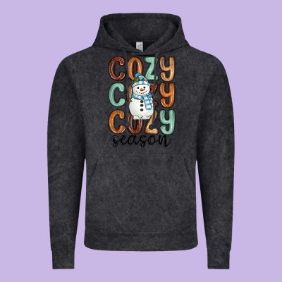 Vintage Hoodie cozy season snowman