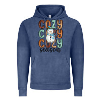 Vintage Denim cozy season snowman Vintage Hoodie - MaliasSmallBusiness