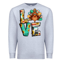 Heather Grey love thanksgiving Premium Sweatshirt - Jasminsmagicworld