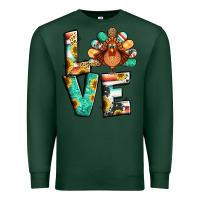 Sports Green love thanksgiving Premium Sweatshirt - Jasminsmagicworld