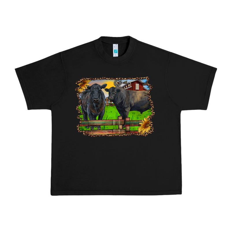 Black Angus Cattle And Bull In Barnyard Urban Heavy Tee by RanaPortraitStore | Teevron