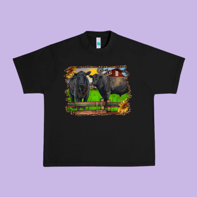 Black Angus Cattle And Bull In Barnyard Urban Heavy Tee Designed By Ranaportraitstore