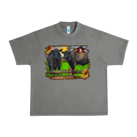Tornado black angus cattle and bull in barnyard Urban Heavy Tee - RanaPortraitStore