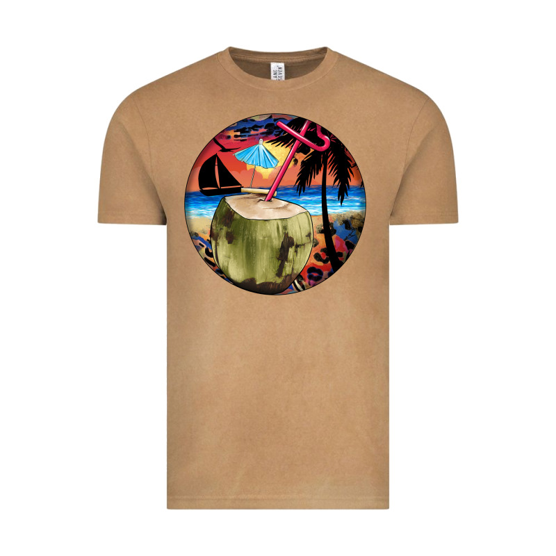 Coconut Drink Colorful Leopard Vintage Tee by BarkalooDesign | Teevron