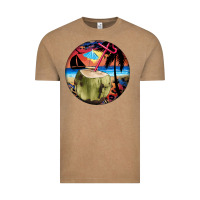 Vintage Coffee coconut drink colorful leopard Vintage Tee - BarkalooDesign