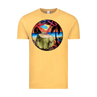 Vintage Mustard coconut drink colorful leopard Vintage Tee - BarkalooDesign