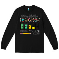 Black battery life of a teacher monday friday Long Sleeve Tee - CowhideDigitalArt