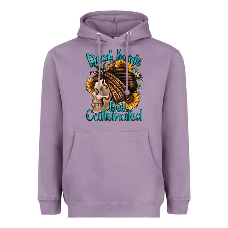 Dead Inside But Caffeinated Heavyweight Hoodie by Jasminsmagicworld | Teevron