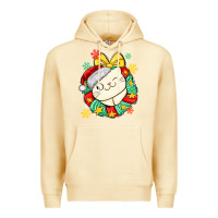 Pina Colada Christmas wreaths cat Premium Hoodie - MaliasSmallBusiness