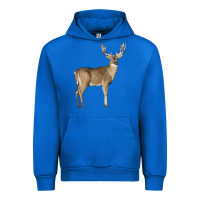 Cobalt white tailed buck deer Urban Hoodie - LillyAllenDesigns