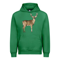 Emerald white tailed buck deer Urban Hoodie - LillyAllenDesigns