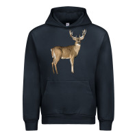 Navy white tailed buck deer Urban Hoodie - LillyAllenDesigns