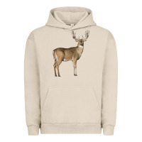 Pigment French Oak white tailed buck deer Urban Hoodie - LillyAllenDesigns
