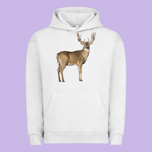 White Tailed Buck Deer Urban Hoodie Designed By Lillyallendesigns