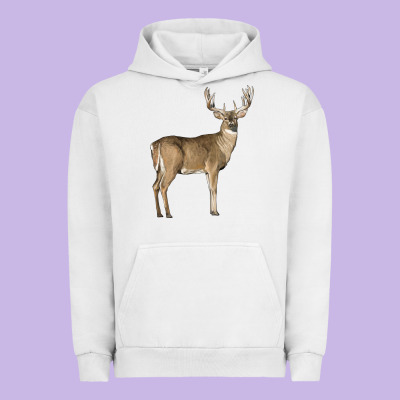 White Tailed Buck Deer Urban Hoodie Designed By Lillyallendesigns