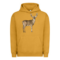 Pigment Peanut Butter white tailed buck deer Urban Hoodie - LillyAllenDesigns