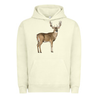 Pigment Pistachio white tailed buck deer Urban Hoodie - LillyAllenDesigns