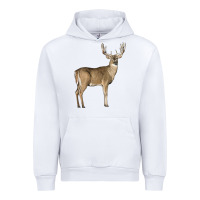 White white tailed buck deer Urban Hoodie - LillyAllenDesigns