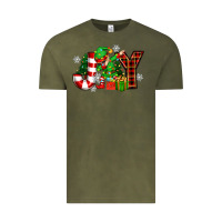 Vintage Olive christmas joy elf Vintage Tee - Zillion Design Studio