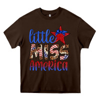 Chocolate Brown little miss america Heavy Core Tee - Artiststas