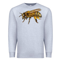 Heather Grey Bee Side Premium Sweatshirt - LillyAllenDesigns