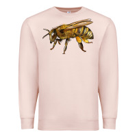 Pale Pink Bee Side Premium Sweatshirt - LillyAllenDesigns
