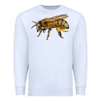 White Bee Side Premium Sweatshirt - LillyAllenDesigns